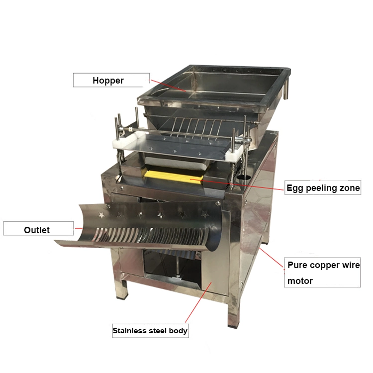 Best Selling Medium Size Automatic Quail Egg Peeler Quail Egg Peeling Shelling Machine for Boiled Quail Eggs